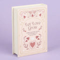 Boekvormige opbergdoos "Let Love Grow"