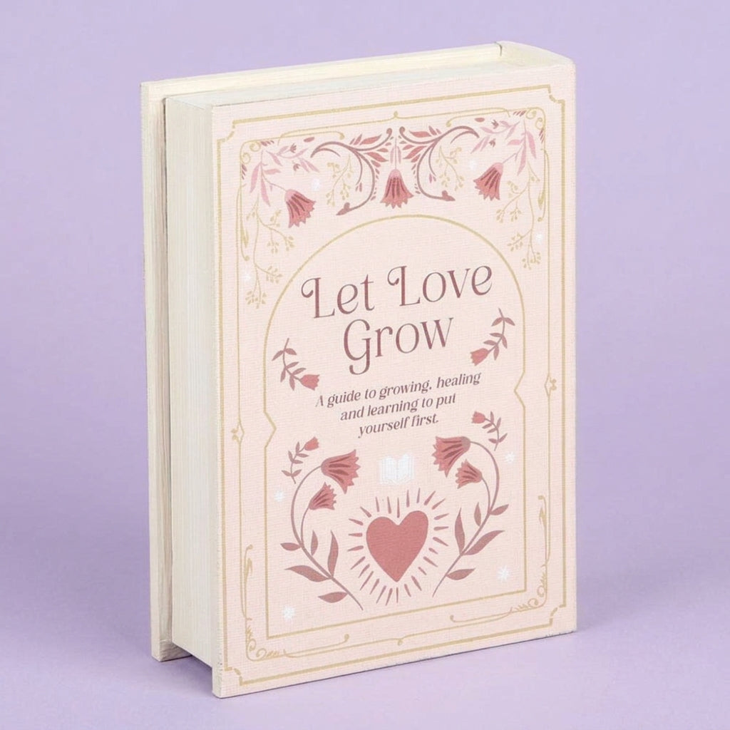 Boekvormige opbergdoos "Let Love Grow"